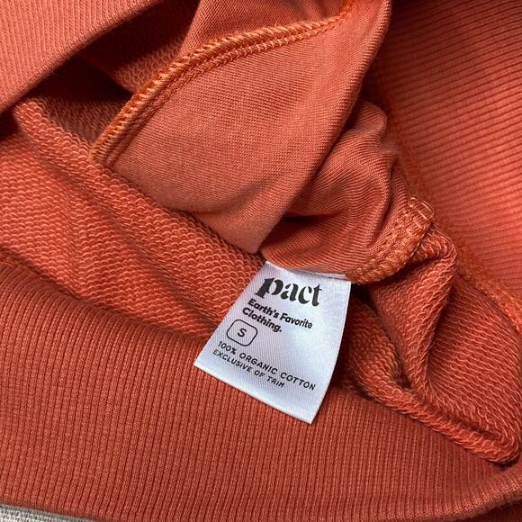 PACT Terry Quarter Zip Sweatshirt Essential Loopback Small Organic Cotton Lounge - Picture 3 of 4